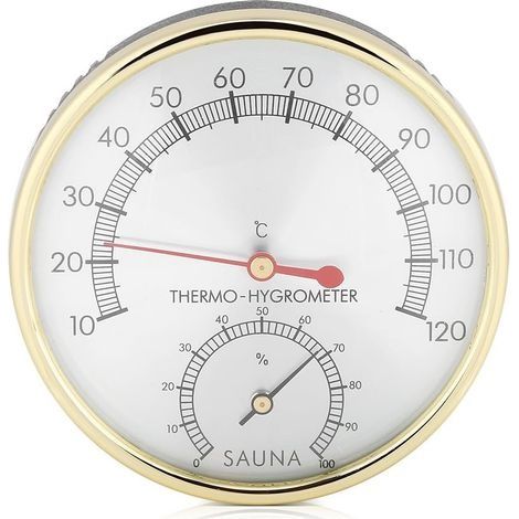 Thermomètre de Pièce de Sauna, Hygromètre-thermomètre D'intérieur D'hygromètre de Thermomètre à Cadran en Métal pour la Pièce de Sauna (1/5)