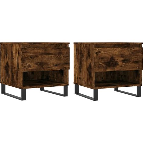 Maison Exclusive - Couchtische 2 Stk. Räuchereiche 50x46x50 cm Ho