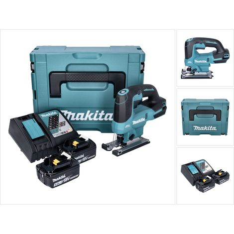 Seghetto alternativo a batteria Makita DJV 184 RMJ 18 V brushless + 2x batteria ricaricabile 4,0 Ah + caricabatterie + Makpac