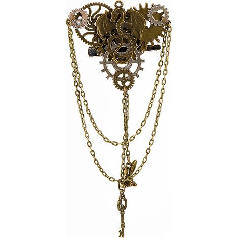 Gothic-Drachenhaarspange, Punk-Kettenbrosche im Heavy-Industrie-Stil, Lolita-Anstecker, Punk-Accessoires (1/5)