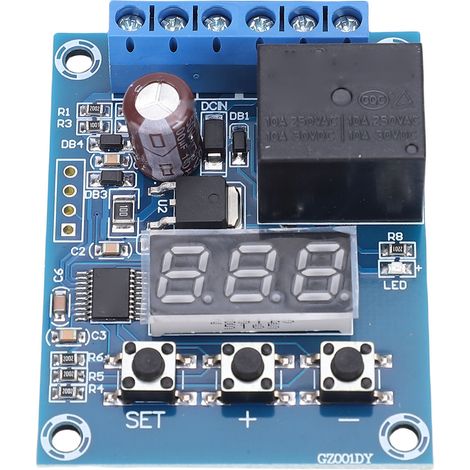 Module de relais de tension, contrôle de détection de limite inférieure supérieure, Test de décharge de charge DC24V avec affichage LED de Segment (1/5)