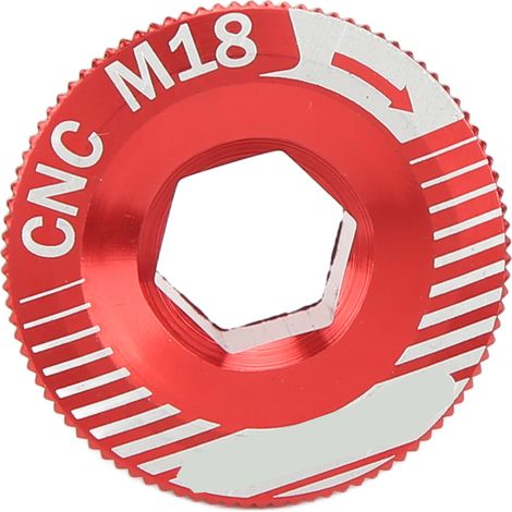 Vis de manivelle de vélo en alliage d'aluminium M18 rouge Boulon de fixation pour pédalier de vélo (1/5)