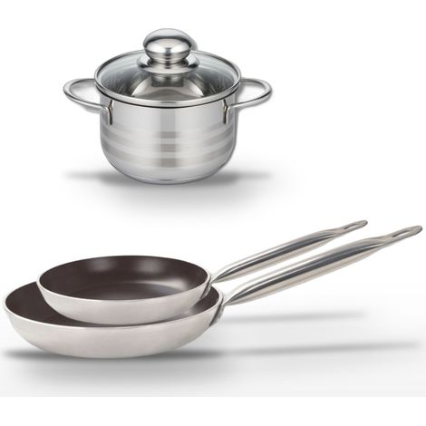 Lot 2 Poêles 28/32 cm & Faitout 16 cm Elo Bistro Line (1/5)