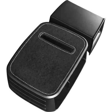 (Exclusivité Asie du Sud-Est) Poubelle de voiture, accessoires intérieurs de voiture, boîte à mouchoirs pour sièges avant et arrière, pochette de rangement pour parapluie, boîte de rangement, gris car (1/5)