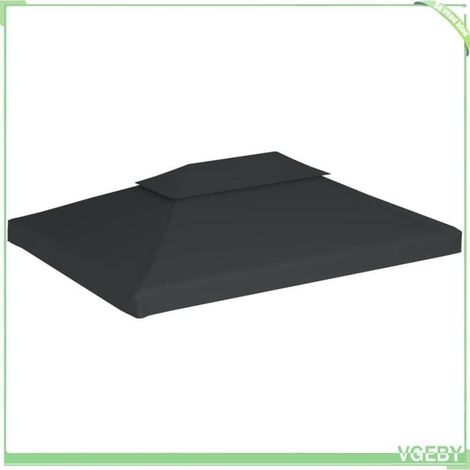 Toile de belvédère - FAFEICY - 44758 - 2 niveaux - 310 g/m² - 4x3 m - Anthracite (1/5)