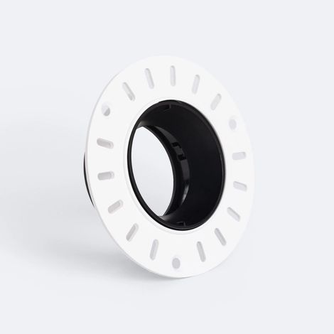 Portafaretto Downlight Circolare Integrazione Cartongesso Lampadina LED GU10 / GU5.3 Foro Ø70 mm Suefix Nero (1/3)