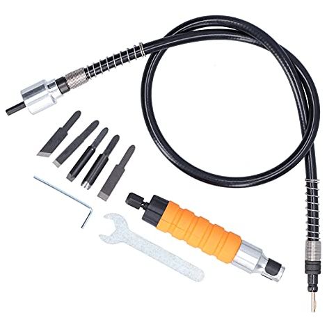 Ciseaux Électriques Élagage avec Arbre Flexible Kit Découpe Bois 5 Lames Nylon Alliage Aluminium Sécateur Branches Hauteur (1/5)