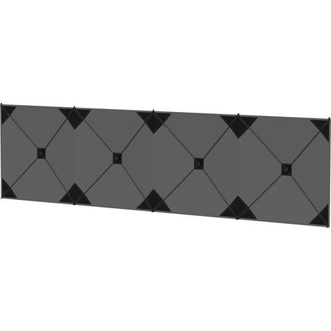 Paravent pliable camping jardin haubans piquets sac transport 480 x 120 cm gris foncé