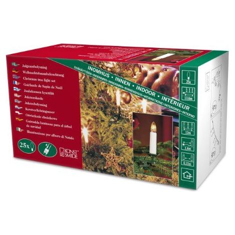 Konstsmide Baumkette für Innen 25 Topbirnen klar, warmweiß Baumkerze (1/3)