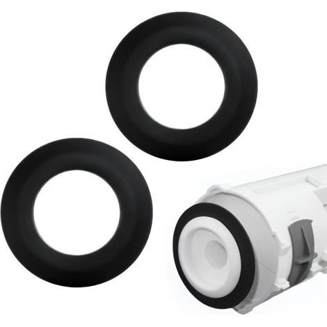2PCS Joint Chasse d'Eau WC Compatible avec Siamp Optima 49 50, 72 mm x 45 mm Joints Valve Chasse-d'eau Rechange en silicone 34490507 (Noir) (1/5)