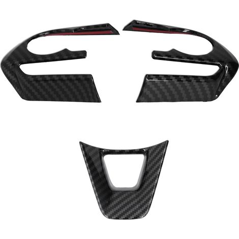 3-teiliges dekoratives Lenkrad-Set in Carbonfaser-Optik, kompatibel mit RAV4 2019-2021 (1/5)