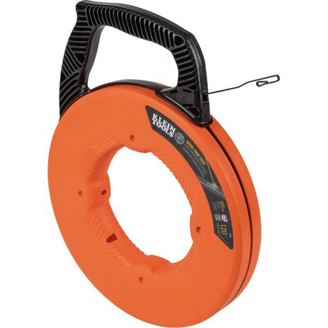 Ruban de tirage pour câbles électriques de 15,2 m, extraction de fil d'acier avec pointe à double boucle, boîtier et poignée optimisés, 3,17 mm x 36,5 m (1/5)