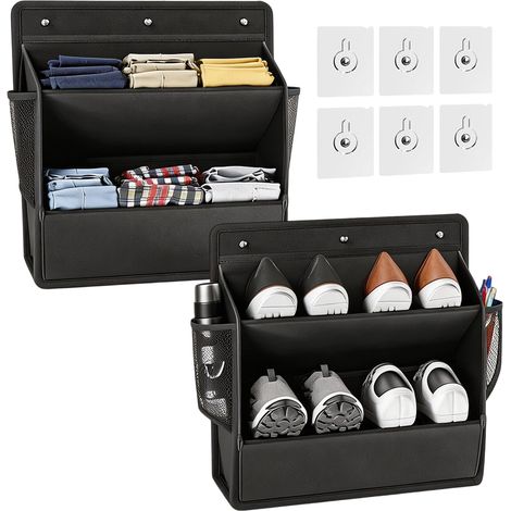 Lot 2 organiseurs porte suspendus, organiseurs chaussures, organiseurs multifonctionnels camping, rangement peu encombrant (1/5)