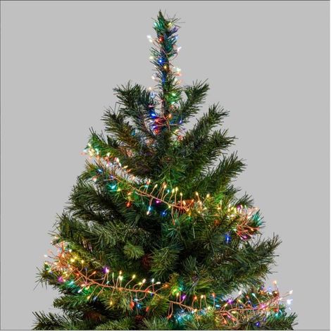 Lotti Catena Natale Festone Cluster 600 Microled D 8 Cm 3 Mt + 4 Mt Cavo Led Multicolor (1/4)