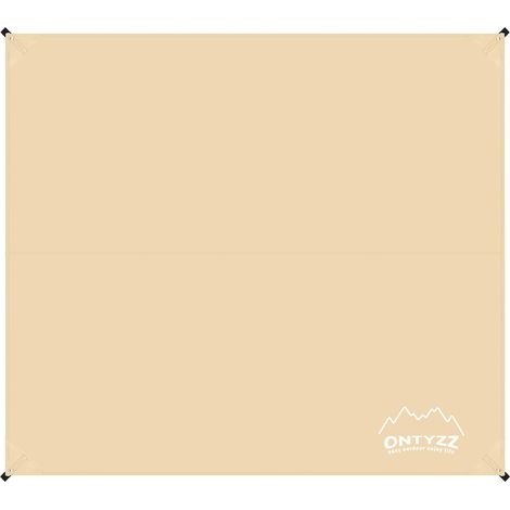 Bâche de Camping Imperméable Ultralégère Tapis de Sol Tente PU 3000mm Toile Abris de Survie Multifonctionnelle Bache Anti-Pluie pour Cour Voyage Plage Pique-Nique Rectangle Tarp 2.3 2.6M (1/5)