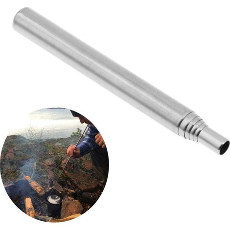 Sarbacane de poche en acier inoxydable, pliable, pour la survie en extérieur et le camping. (1/5)