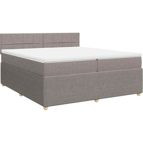 Maison Exclusive - Giroletto a Molle con Materasso Tortora 200x200 cm in Tessuto