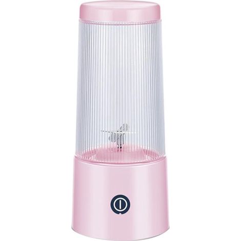 Mini presse-agrumes électrique portable 350 ml, rechargeable par USB, pour smoothies et autres fruits, rose. (1/5)