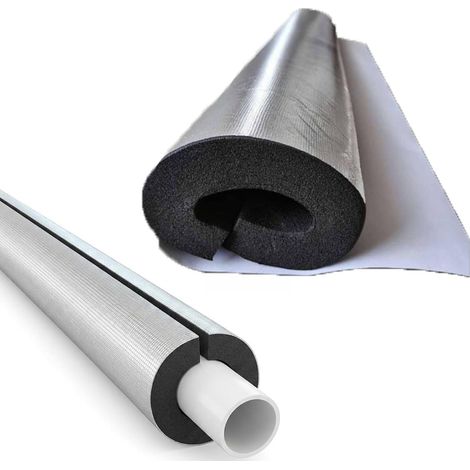 Manchon Tuyau D'isolation Auto-Adhésive, Mousse de Tube Feuille d'aluminium (1/5)