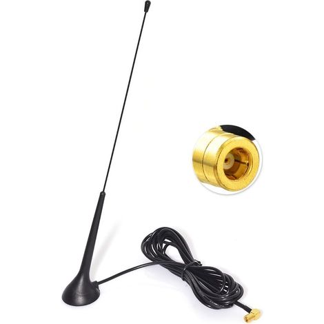 Antenne Radio Voiture Dab/Dab+ 28 cm – SMB Coudé, Câble 3 m (1/5)