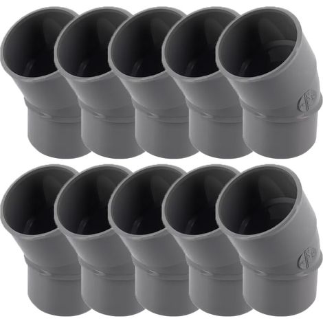 10 coudes pvc évacuation Ø50 Mâle Femelle 30° - Nicoll (1/4)