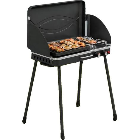 Gril à Barbecue, Système de Cuisson 2-en-1, Design Portable, T0002 01 19302 (1/2)