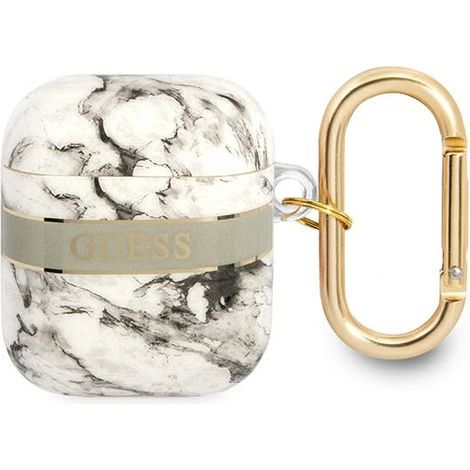 Guess GUA2HCHMAG AirPods 1/2 covergrey/grigio Cinturino effetto marmo Collezione (1/3)