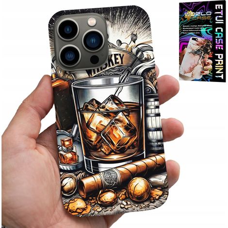 Custodia per iPhone 14 Pro Max - motivi di sigari e whisky per uomo, retro (1/5)