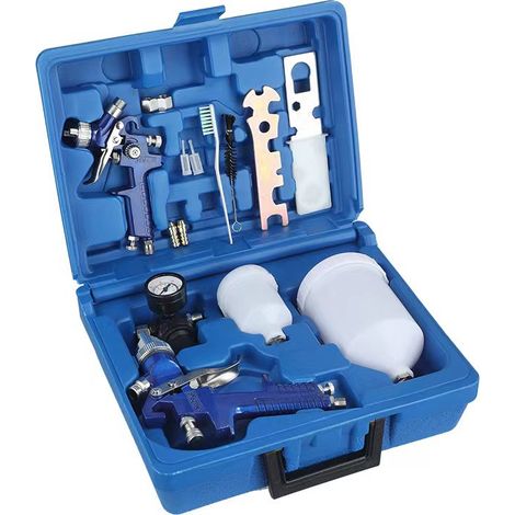 Pack de 2 pistolets à peinture HVLP 0,8 mm et 1,4 mm – Anti-corrosion – Application précise pour voitures et meubles haut de gamme (1/5)