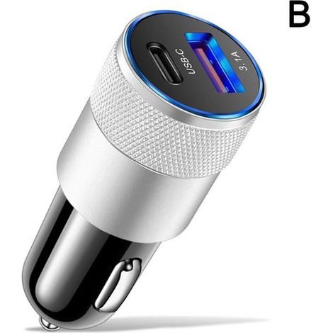 Chargeur Voiture Prise Allume-Cigare USB-C QC3.0 - 12 V 24 V - Pour Smartphone et Appareils Électroniques - 1 Pièce (1/5)
