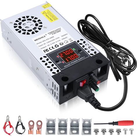(0-17V 0-30A) 500W Réglable Alimentation Transformateur, Alimentation à découpage Adaptateur, 220V CA à CC Transformateur Convertisseur, Alimentation pour LED Bande lumineuse, Machine, Chauffag (1/5)