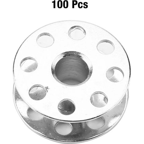 100 bobinas metálicas para máquinas de coser industriales universales (270010 con agujeros)
