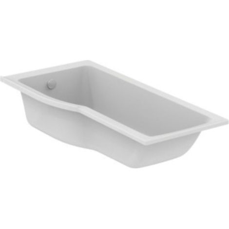Ideal Standard – Baignoire simple 1695 x 795 x 390 mm – Acrylique sanitaire blanc – Encombrement réduit avec zone de douche – Montage sous-maçonnerie (1/6)