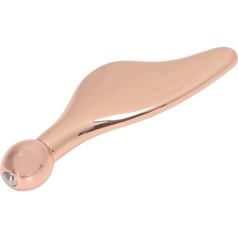 Rouleau de massage visage et yeux en or rose, baguette portative pour soin de la peau, outil de beauté à domicile et en institut, stick anti-rides et poches, 1 pièce. (1/5)