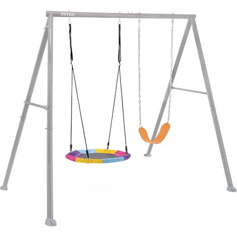 Altalena da giardino 2 giochi seggiolino e dondolo ottagonale per bambini 3-10 anni INTEX 44126 (1/5)