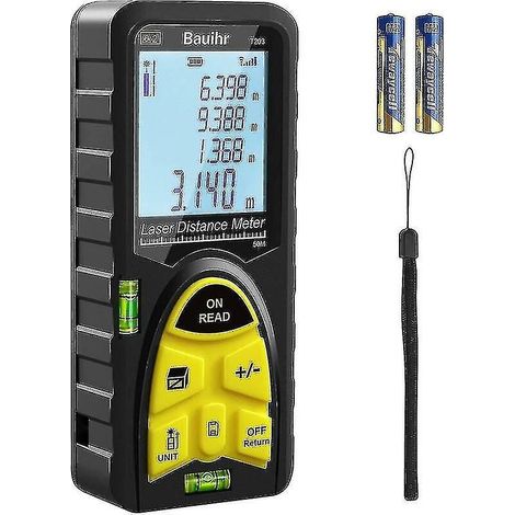 Télémètre laser 50 m, instrument de mesure électronique multifonctionnel infrarouge portable pour mesurer des pièces (1/5)