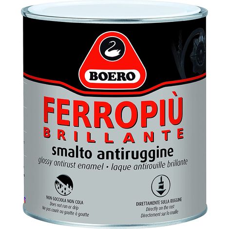 SMALTO ANTIRUGGINE FERROPIU BRILLANTE BOERO ML 750 - Boero: ROSSO BORGOGNA