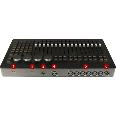 Controlador de iluminación, control de parámetros en tiempo real, diseño de consola intuitivo, enchufe europeo de 3 pines (220V-240V). (1/2)