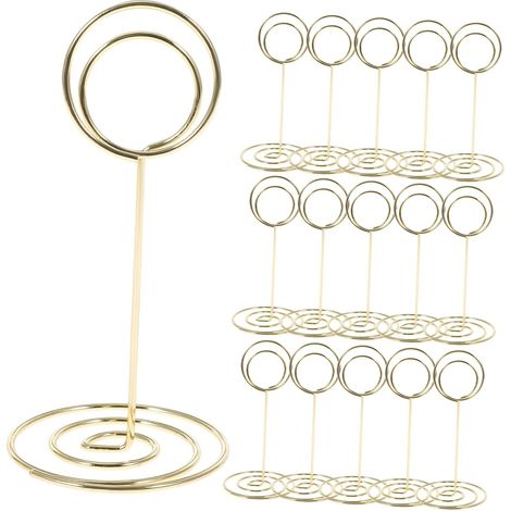 CCYKXA40pièces Supports De Table Doré De Clips Pour Étiquettes Prix Cartes De Nom Et Signes Publicitaires Pour Mariages Fêtes Et Commerces (1/5)
