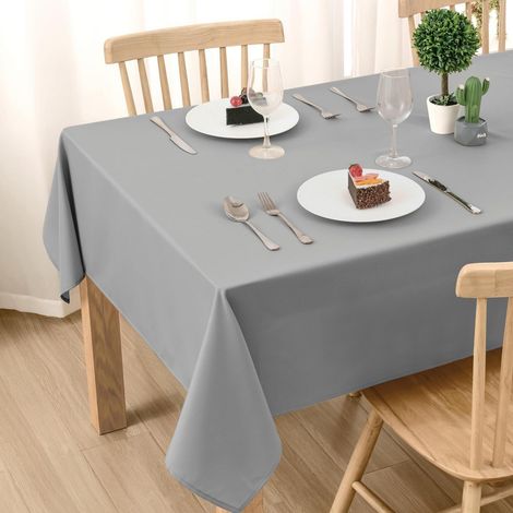 Nappe d'extérieur imperméable 140x240cm Gris Rectangulaire Anti-taches Polyester