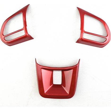 Parti / Set ABS Copri pulsanti volante auto Adesivo Decorazione interni per MG5 MG6 HS ZS Styling auto Rosso (1/2)