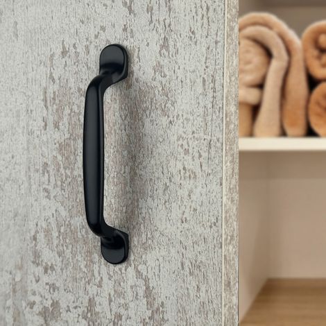 Ouvre&Déco – Poignée de meuble AKRON, métal noir entraxe 96 mm (1/5)