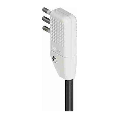 BTIS2467TA 2P+T 10A platzsparender Winkelstecker - weiß (Blisterverpackung)