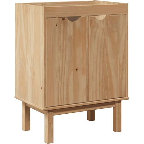 Bathroom Sink Cabinet OTTA 59x40x80 cm Solid Wood Pine vidaXL