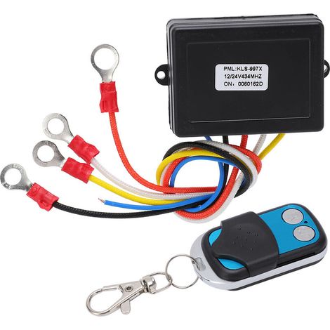 Jeffergarden 75ft treuil sans fil télécommande interrupteur 434MHZ récepteur 12V 24V universel pour voiture ATV SUV camion