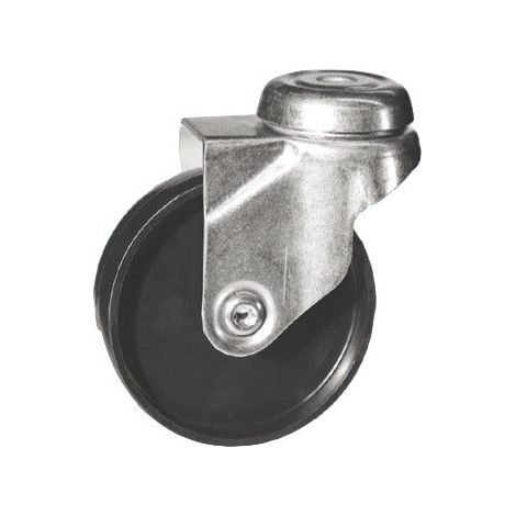 Roulette à oeil pivotante diamètre 50 mm roue polyamide noir - 50 Kg (1/2)