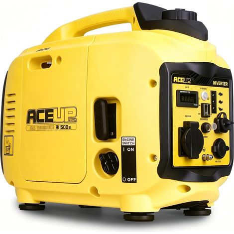 1300 W Générateur à Essence Silencieux Groupe Électrogène Inverter Portable avec Port USB et Prises 230 V, 12 V pour le Camping Caravane et Urgence Coupure de courant (1/5)