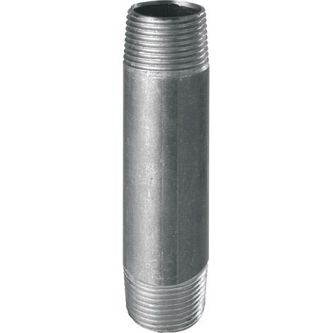 mamelon - mâle / mâle - acier galvanisé - 1/2 pouce - diamètre 15 - longueur 150 mm - sferaco 530g15015