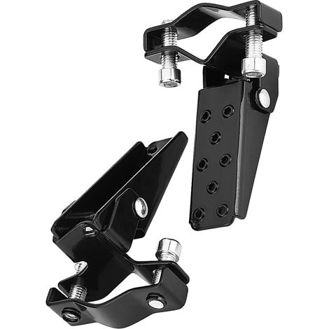 Repose-pieds métalliques élégants noirs pour cadre de moto (1/5)
