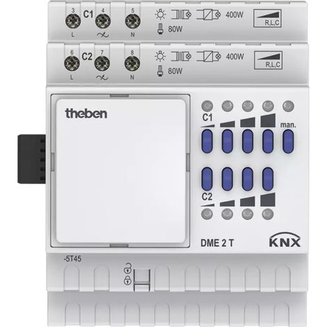 Theben Dimmaktor Erweiterungsmodul 2-Fach DME 2 T KNX/EIB MIX2 (1/2)